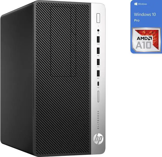 Alt view image 6 of 7 - HP EliteDesk 705 G4 Desktop, AMD A10-9700 Upto 3.8GHz, 32GB RAM, 512GB NVMe SSD + 500GB HDD, DVDRW, DisplayPort, Wi-Fi, Bluetooth, Windows 10 Pro