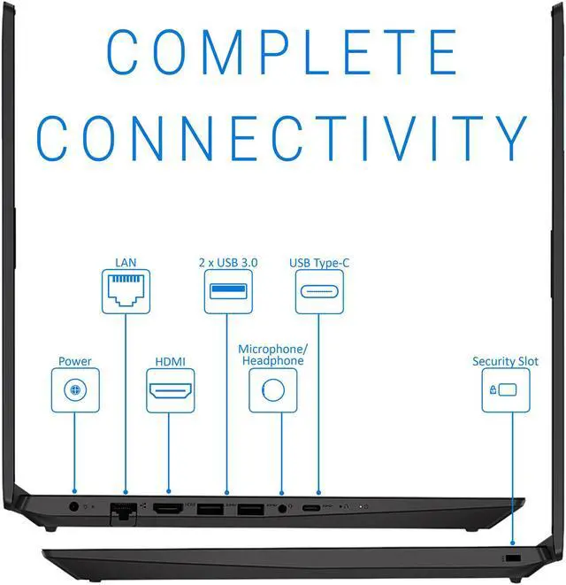 Alt view image 5 of 7 - Lenovo IdeaPad L340 Gaming Notebook, 15.6" FHD Display, Intel Core i5-9300HF Upto 4.1GHz, 8GB RAM, 256GB NVMe SSD, NVIDIA GeForce GTX 1650, HDMI, Wi-Fi, Bluetooth, Windows 10 Home (81LK01MSUS)