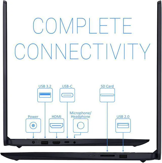 Alt view image 5 of 7 - Lenovo IdeaPad 3 Laptop, 17.3" HD+ Display, AMD Ryzen 5 5500U Upto 4.0GHz, 8GB RAM, 512GB NVMe SSD, Vega 6, HDMI, Card Reader, Wi-Fi, Bluetooth, Windows 10 Home (82KV003MUS)