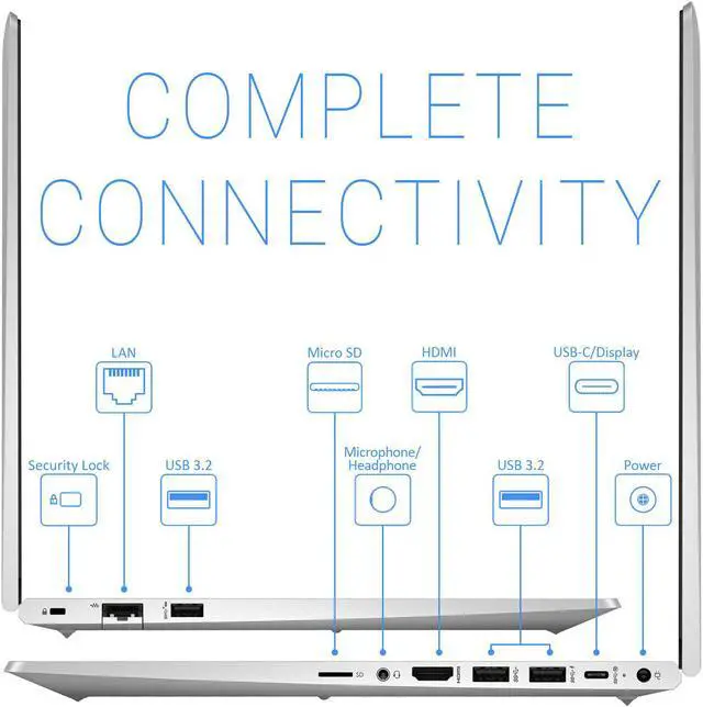 Alt view image 5 of 7 - HP ProBook 450 G8 Laptop, 15.6" IPS FHD Display, Intel Core i7-1165G7 Upto 4.7GHz, 8GB RAM, 1TB NVMe SSD, HDMI, DisplayPort via USB-C, Card Reader, Wi-Fi, Bluetooth, Windows 10 Pro