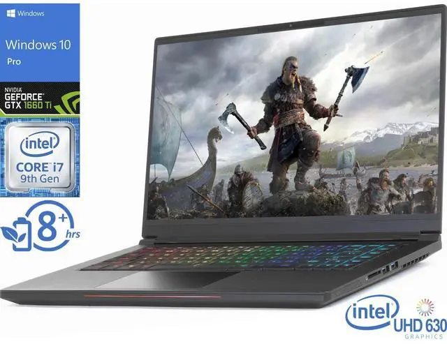 Alt view image 2 of 6 - Intel Whitebook Gaming Notebook, 15.6" 144Hz FHD Display, Intel Core i7-9750H Upto 4.5GHz, 8GB RAM, 1TB NVMe SSD, NVIDIA GeForce GTX 1660 Ti, HDMI, Thunderbolt, Wi-Fi, Bluetooth, Windows 10 Pro
