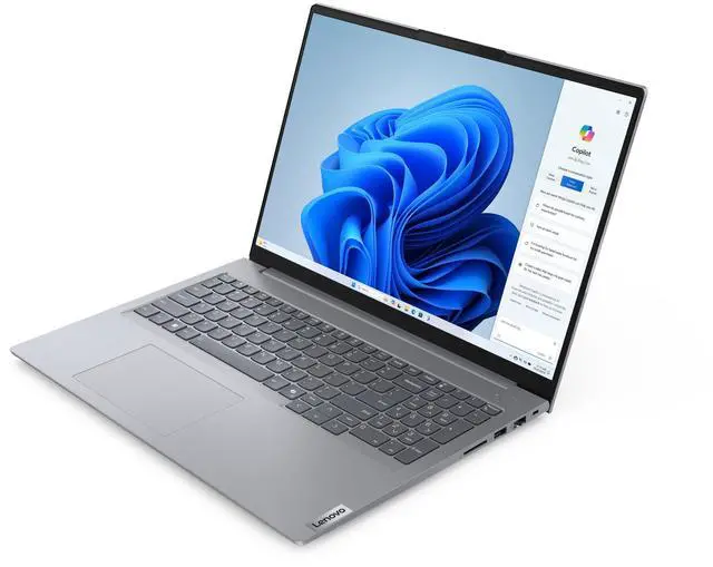 Alt view image 3 of 7 - Lenovo ThinkBook 16 Gen 7 Laptop, 16" WUXGA Display, AMD Ryzen 5 7533HS Upto 4.4GHz, 32GB RAM, 2TB SSD, Fingerprint Reader, Windows 11 Pro