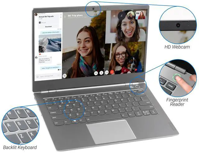 Alt view image 6 of 7 - Lenovo ThinkBook 14s Notebook, 14" FHD Display, Intel Core i7-8565U Upto 4.6GHz, 8GB RAM, 512GB NVMe SSD, AMD Radeon 540X, HDMI, Wi-Fi, Bluetooth, Windows 10 Pro