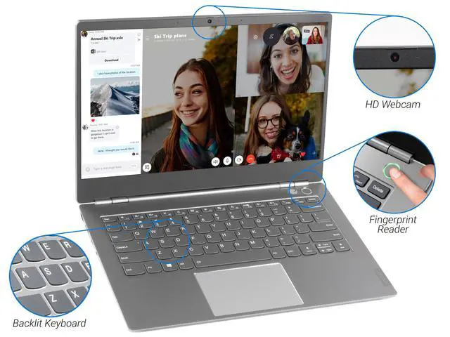 Alt view image 6 of 7 - Lenovo ThinkBook 14s Notebook, 14" FHD Display, Intel Core i7-8565U Upto 4.6GHz, 8GB RAM, 2TB NVMe SSD, AMD Radeon 540X, HDMI, Wi-Fi, Bluetooth, Windows 10 Pro