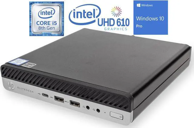 HP EliteDesk 800 G4 Mini PC, Intel Core i5-8500T Upto 3.5GHz, 8GB