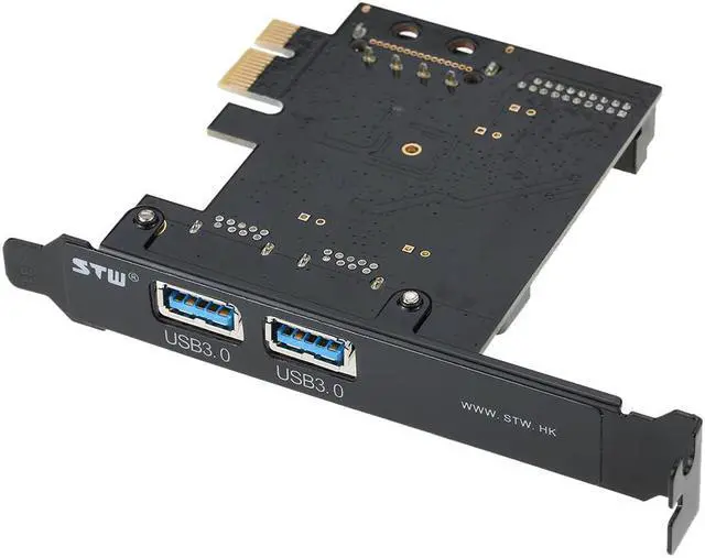 Alt view image 2 of 4 - PCI-E to USB 3.0 2-Port PCI Express Card Mini PCI-E USB 3.0 Hub Controller Adapter with Internal USB 3.0 19-Pin Connector