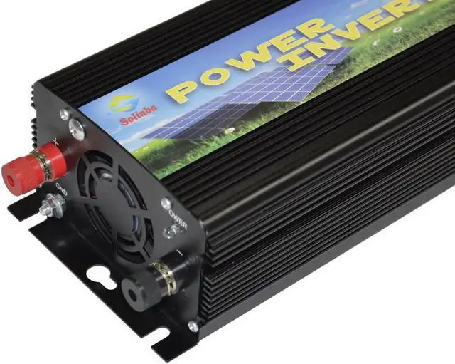 Alt view image 5 of 9 - Solinba 500w on grid tie pure sine wave power inverter DC11-28v to AC 90-130v, 46-65Hz, USA plug, black color