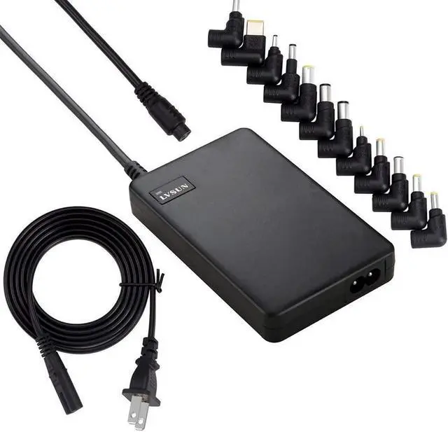 Main image of LVSUN Universal Laptop Charger 90W 12-24V One for All - Slim AC Adapter Power Supply Cord with Dual USB Ports for Mobile/Tablet - Compatible with Lenovo HP Toshiba Samsung Acer Asus and Most Notebooks