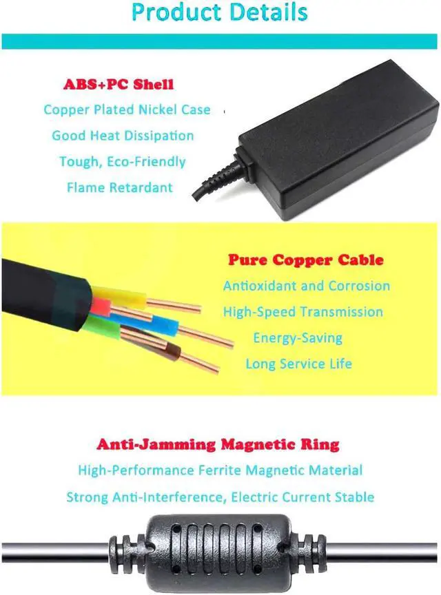 Alt view image 4 of 7 - LA65NS2-01 Docking Station School Chromebook Charger for Dell Chromebook 11 3180 3189 3120 Inspiron 3521 3520 3531 3537 5447 5548 15R 5521 5537 5520 Latitude E7240 E7270 Laptop AC Adapter Power Supply