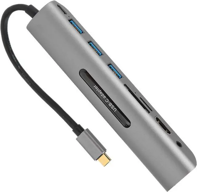 Alt view image 5 of 7 - 9 in 1 USB Hub 3.0, 9 Port USB Data Hub Splitter TypeC to HDMI Audio VGA USB3.0 Docking Station