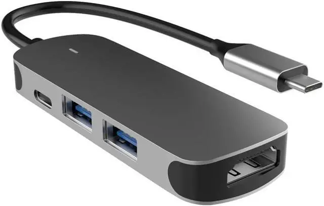 Main image of OSALADI Type C 4 in 1 Multi Port Adapter TX4H USB Multi Port Hub Type C Charging Adapter Micro SD Card Readers HDMI Multiport Adapters for Home Office Computer Accessories Supplies