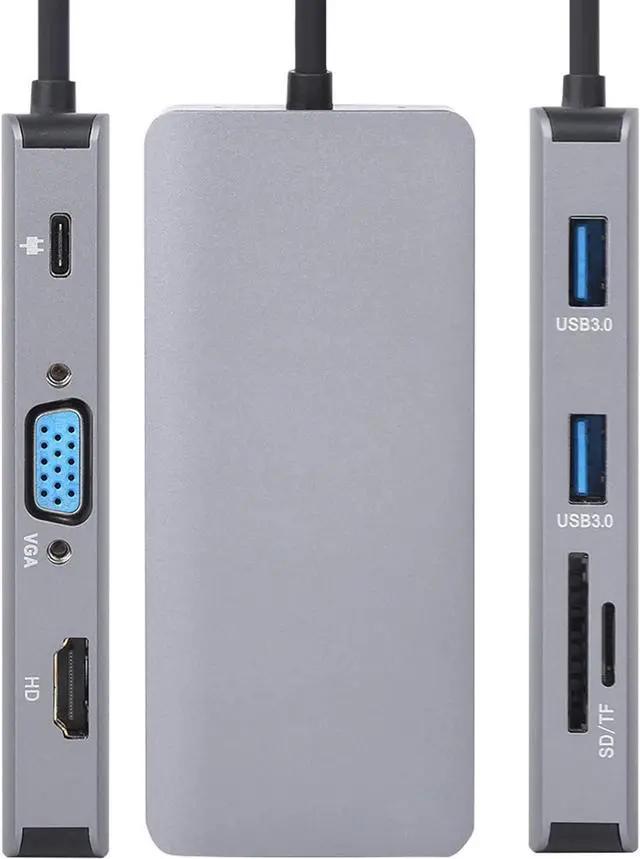 Alt view image 6 of 7 - Type-C Converter, 9 in 1 Type-C Hub Lightweight for Computer