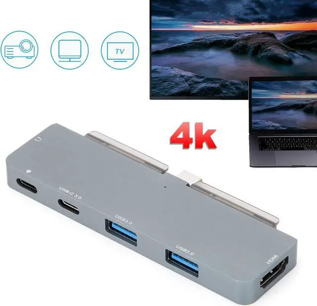 Alt view image 7 of 7 - USB C Hub Multiport Adapter, 6 in 1 TypeC to HDMI Docking Station Adapter Converter with 4K 30Hz HDMI Output 2*USB 3.0 Port for Phone Computer USB 3.0 Hub