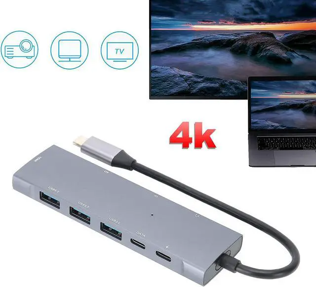 Alt view image 6 of 7 - Type-C Docking Station, Multi-Interface Sturdy USB3.0 Adapter, Stable for Phone Computer