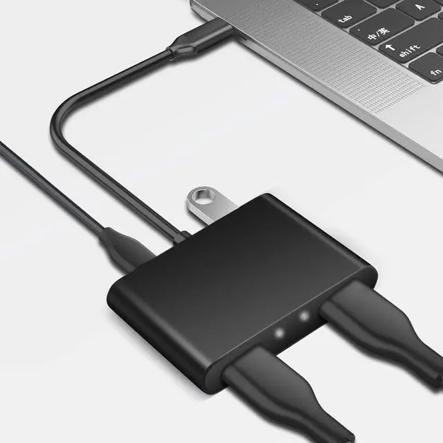 Alt view image 2 of 7 - 4 In 1 Hub ,TYPEC Docking Station ,Expansion Converter ,Portable Network Adapter ,4K