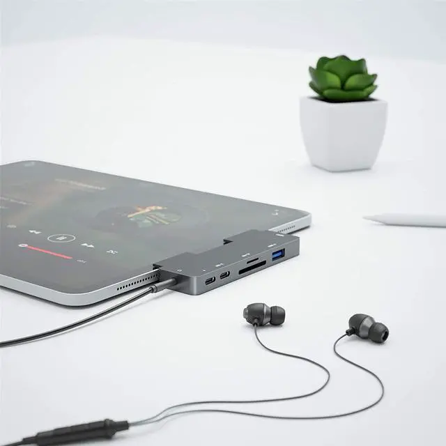 Alt view image 4 of 7 - sxg USB C Hub, USB3.1 Multifunction Multiport Adapter Type-C to HDMI 7 in 1 Adapter Hub for Computer Mobile Phone Adapter Hub
