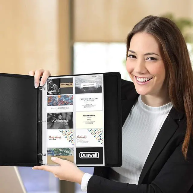 Alt view image 6 of 7 - Business Card Holder Sleeves, 10 Pack for 3-Ring Binders