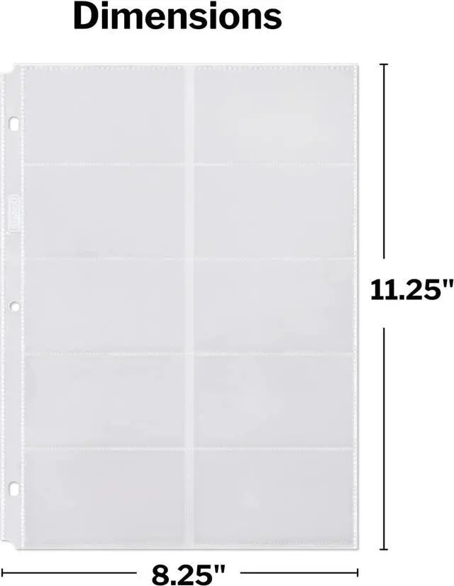 Alt view image 7 of 7 - Business Card Holder Sleeves, 10 Pack for 3-Ring Binders
