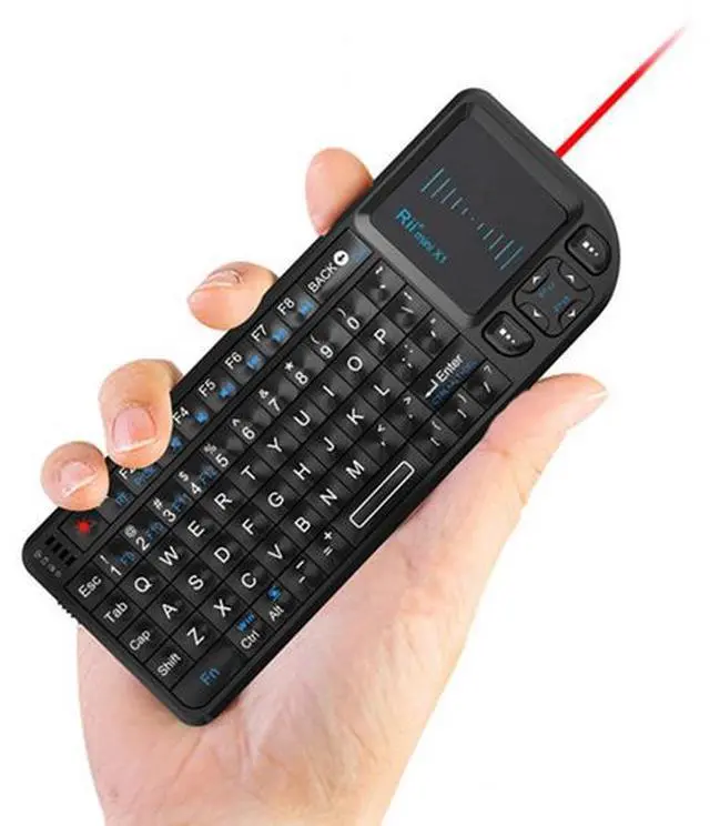 Alt view image 6 of 6 - Rii mini X1 3in1  Handheld 2.4G RF Wireless Keyboard Qwerty With Touchpad Mouse For Android Google TV BOX PC Notebook Smart TV
