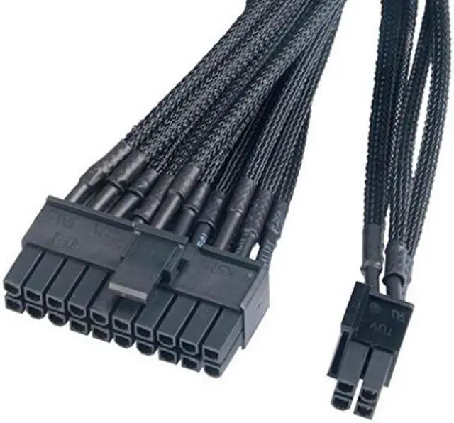 Alt view image 2 of 5 - Akasa AK-CBPW06-40BK Flexa P24 ATX 24 Pin Power Extension Cable