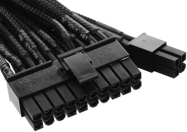Alt view image 4 of 5 - Akasa AK-CBPW06-40BK Flexa P24 ATX 24 Pin Power Extension Cable