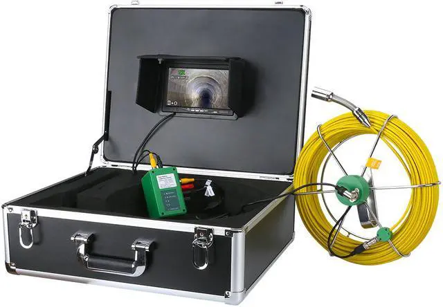 Alt view image 3 of 7 - 40M IP68 7 inch LCD 1000 TVL Camera with 6W LED Lights Waterproof Drain Pipe Sewer Inspection Camera System