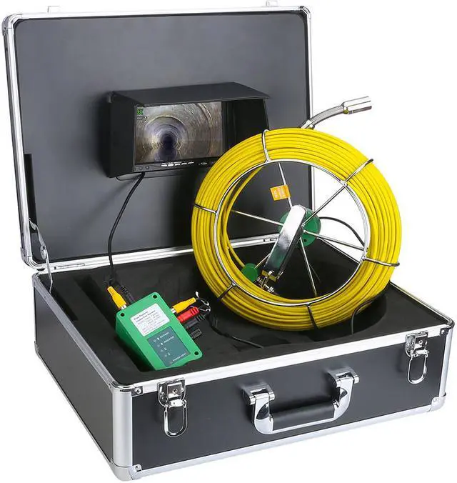 Alt view image 7 of 7 - 40M IP68 7 inch LCD 1000 TVL Camera with 6W LED Lights Waterproof Drain Pipe Sewer Inspection Camera System