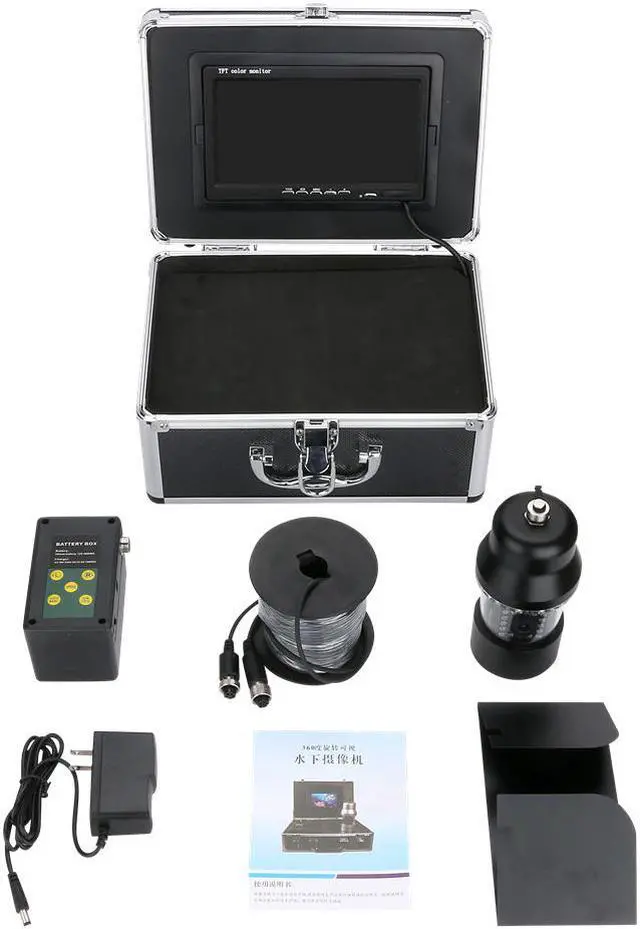 Alt view image 2 of 6 - 30m 7 Inch Color Screen Underwater Fishing Video Camera Fish Finder Waterproof 22 LEDs 360 Degree Rotating 1000 TVL Camera