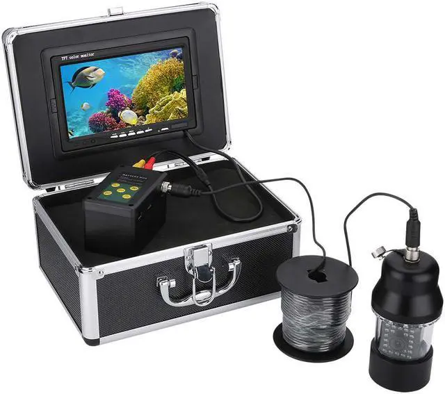 Alt view image 2 of 7 - 30M 7 Inch Professional Underwater Fishing Video Camera Fish Finder DVR Video Recorder 8G Card Waterproof 22 LEDs 1000 TVL Camera