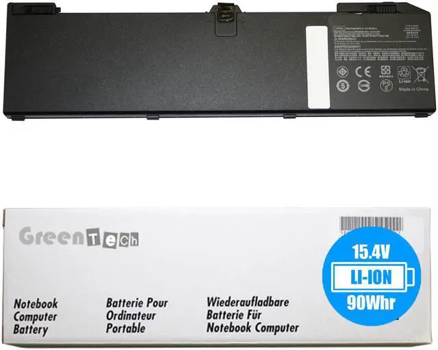 Main image of GreenTech L05766-850 VX04XL Replacement Battery compatible with HP Zbook 15 G5, Zbook 15 G6 - GreenTech 15.4V 90Whr 4 Cell Battery L05766-855 L06302-1C1 VX04090XL-PL HSTNN-IB8F