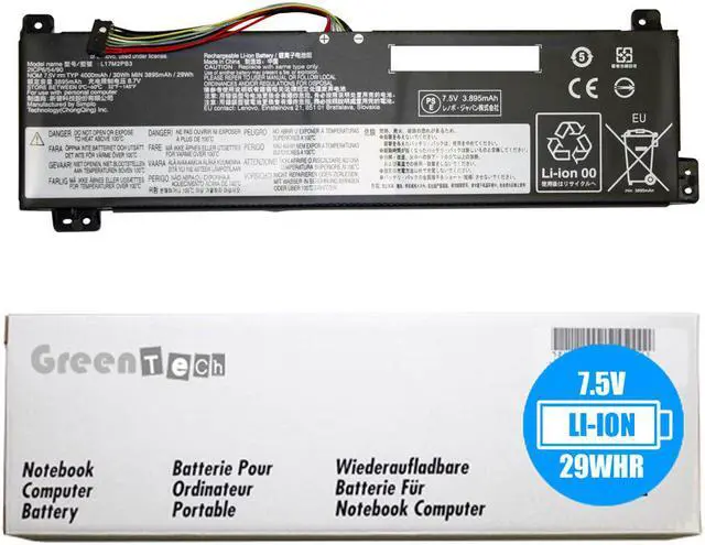 Main image of GreenTech 30Wh L17M2PB3 L17L2PB4 compatible battery for Lenovo V130-15IGM, V130-15IKB, V330-15IKB, V530-14IKB, V530-15IKB - GreenTech 7.5V 30Whr 2 Cell Battery 5B10W67362 5B10W67318 5B10P54000