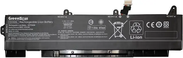 Main image of GreenTech L77991-005 CC03056XL-PL Replacement Battery for HP Elitebook 850 855 G7, Elitebook 850 G8, Zbook Firefly 15 G8 - 11.55V 56WHR CC03XL 28Y92UC#ABA L77622-2C1 HSTNN-DB90