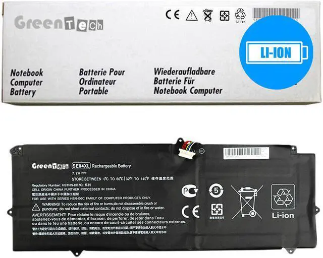 Main image of GREENTECH SE04XL BATTERY FOR HP PRO X2 612 G2 7.7V 41WH 860708-855 SE04041XL-PL