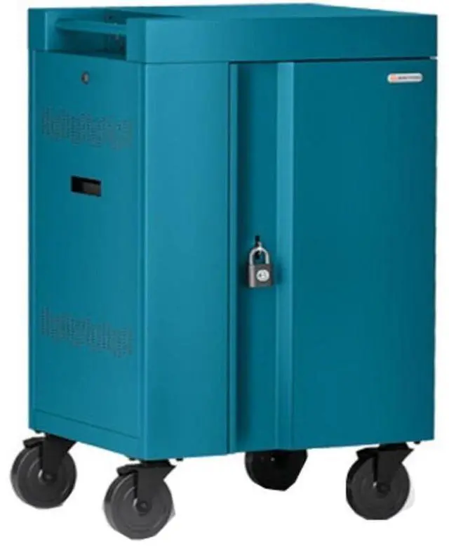 Main image of Bretford 24 Unit Cube Cart Mini Charging Cart Pacific Blue TVCM24PAC-PA