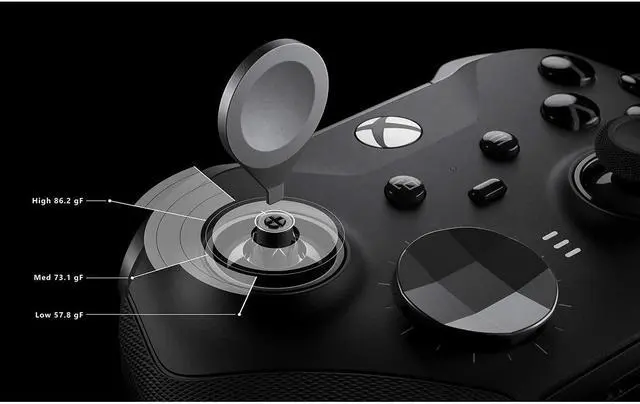 Alt view image 5 of 20 - Microsoft Xbox Elite FST-00001 Wireless Controller Series 2 - Black