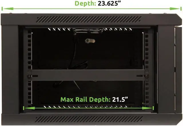Alt view image 2 of 4 - Navepoint 6U Wallmount Networking Enclosure 600mm Depth with Shelf, Fans