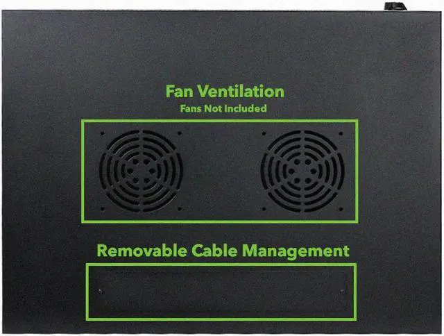 Alt view image 4 of 4 - NavePoint 9U Wall Mount Rack Enclosure Server Cabinet 16.5" Deep, Switch-Depth Perforated Door Lock W/Shelf