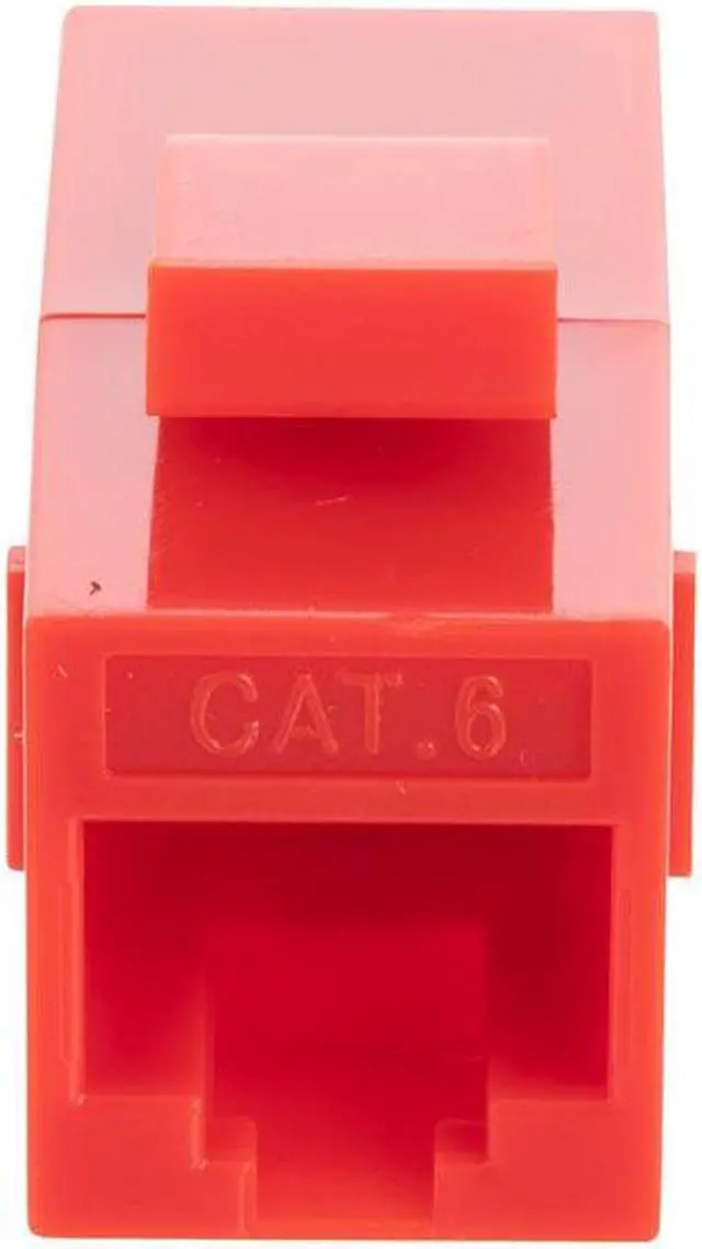 Alt view image 2 of 4 - CAT6 UTP Inline Keystone Coupler, 15 pack, Red