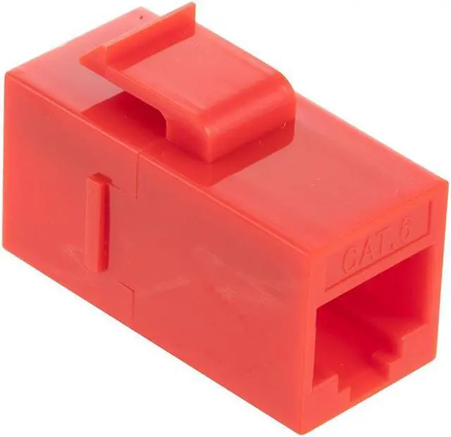 Alt view image 4 of 4 - CAT6 UTP Inline Keystone Coupler, 15 pack, Red