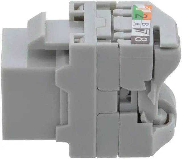 Alt view image 2 of 7 - CAT6A Unshielded Toolless Keystone Jack 15 pack, Grey