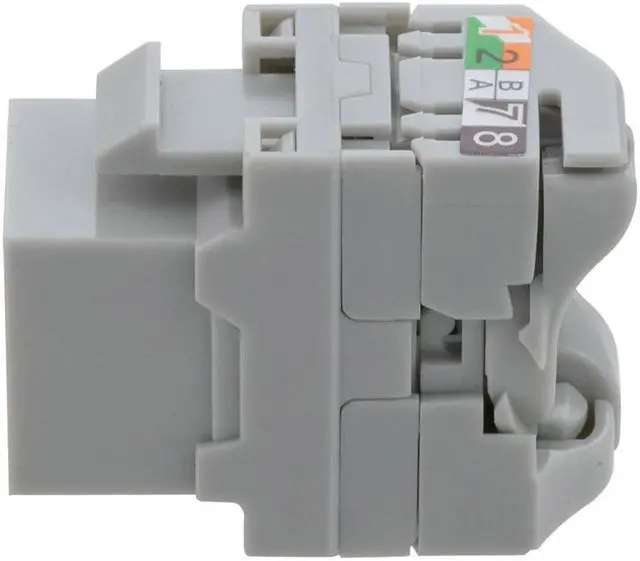 Alt view image 6 of 7 - CAT6A Unshielded Toolless Keystone Jack 15 pack, Grey
