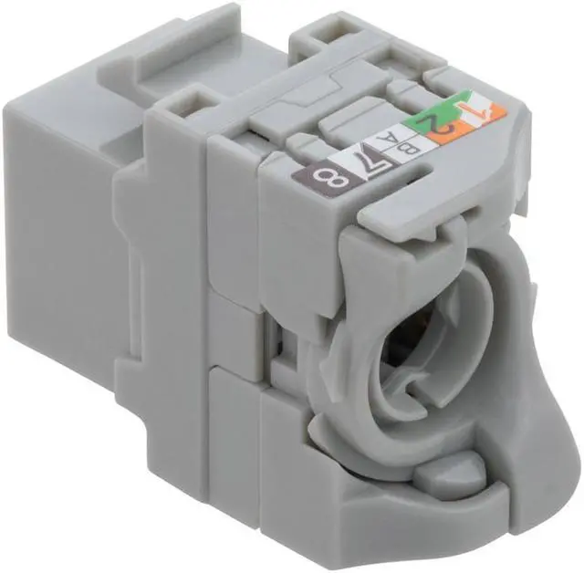 Alt view image 7 of 7 - CAT6A Unshielded Toolless Keystone Jack 15 pack, Grey