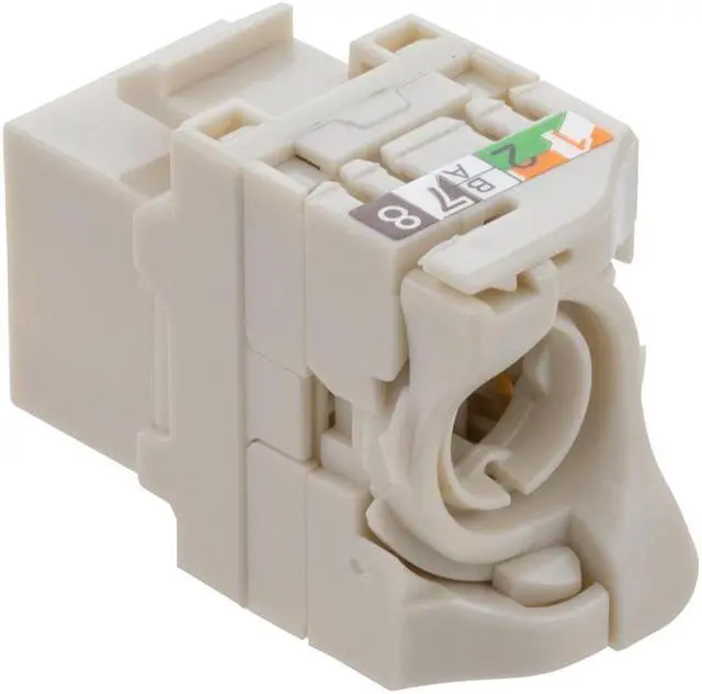 Alt view image 3 of 4 - CAT6A Unshielded Toolless Keystone Jack 10 pack, Ivory