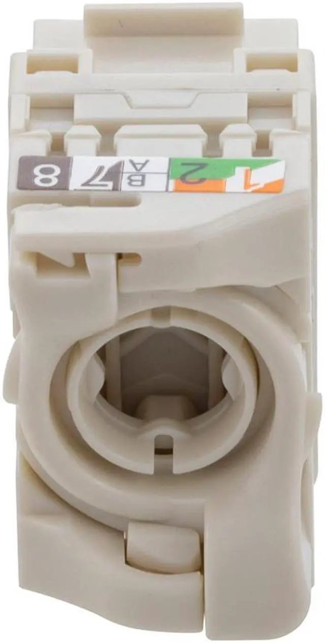 Alt view image 4 of 4 - CAT6A Unshielded Toolless Keystone Jack 10 pack, Ivory