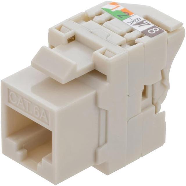 Main image of CAT6A Unshielded Toolless Keystone Jack 15 pack, Ivory