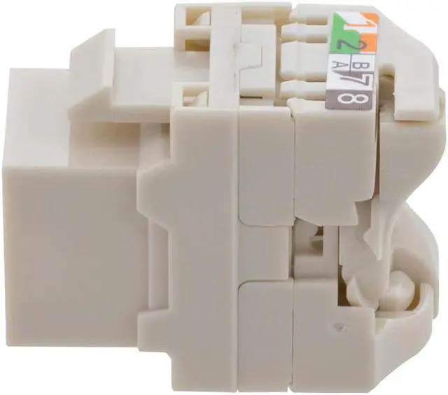 Alt view image 2 of 4 - CAT6A Unshielded Toolless Keystone Jack 10 pack, Ivory