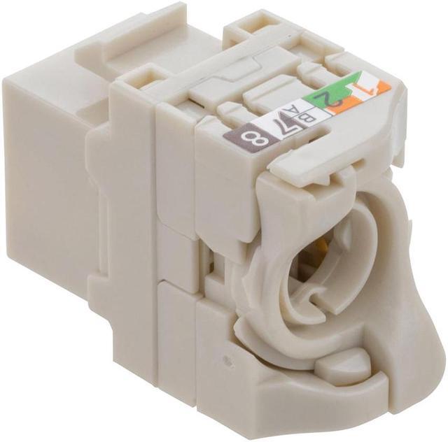 Alt view image 2 of 3 - CAT6A Unshielded Toolless Keystone Jack 15 pack, Ivory