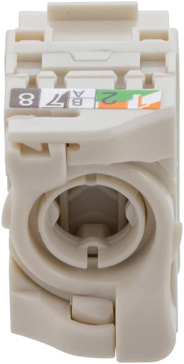 Alt view image 3 of 3 - CAT6A Unshielded Toolless Keystone Jack 15 pack, Ivory