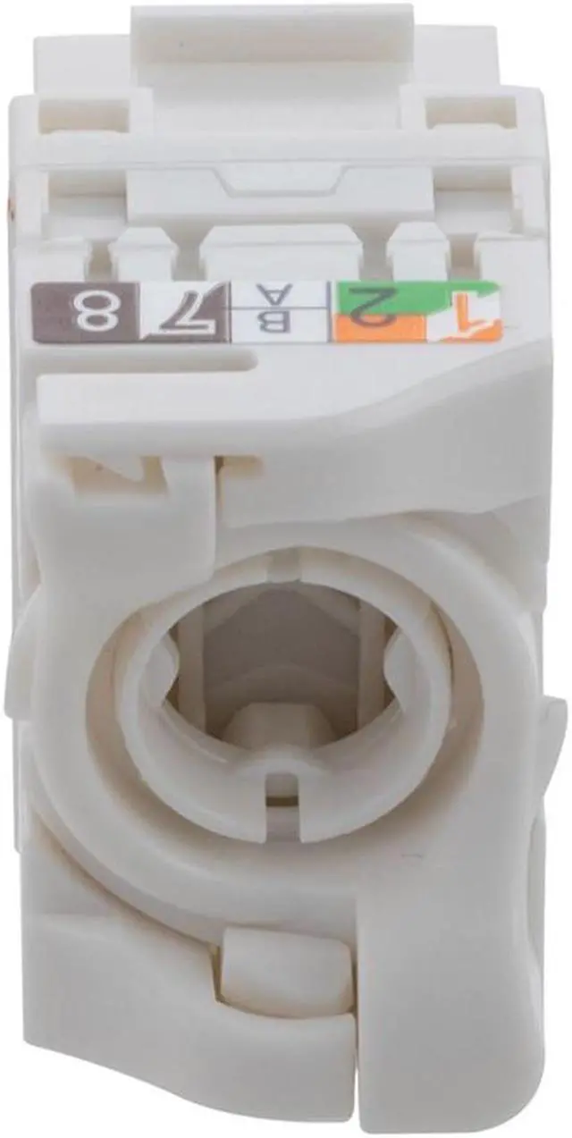 Alt view image 4 of 4 - CAT6A Unshielded Toolless Keystone Jack 15 pack, White