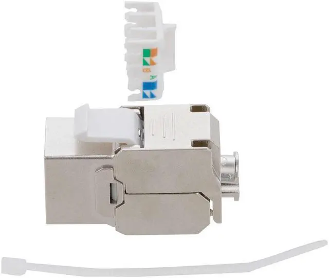 Alt view image 2 of 4 - CAT6A Shielded Toolless Keystone Jack 15 pack, Silver